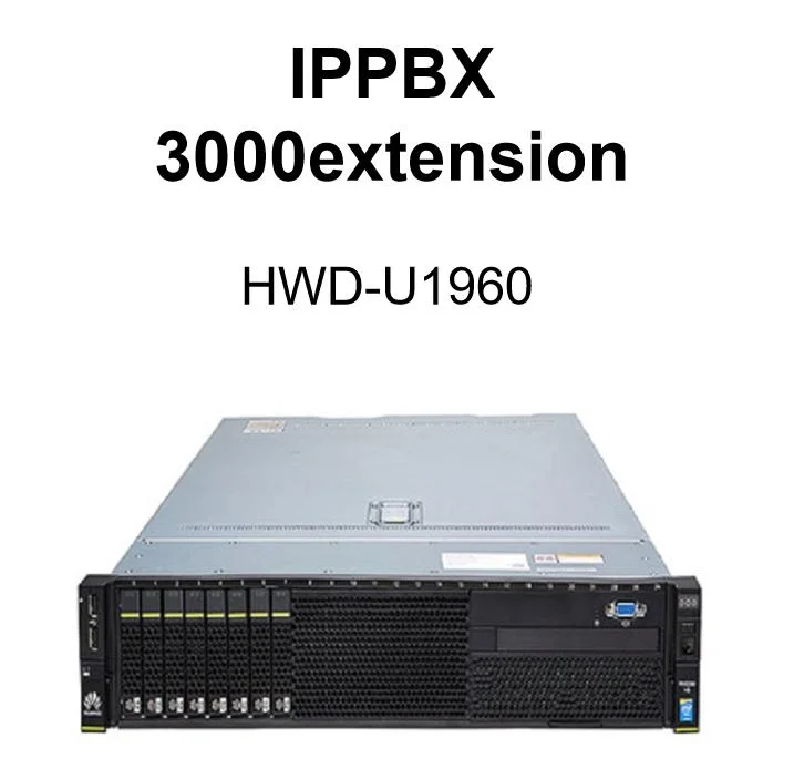 HWD-U1960, puerta de enlace de voz, centro de llamadas, VoIP, puerta de enlace VoIP, Sistemas de comunicación interna, admite 3000 usuarios, IPPBX