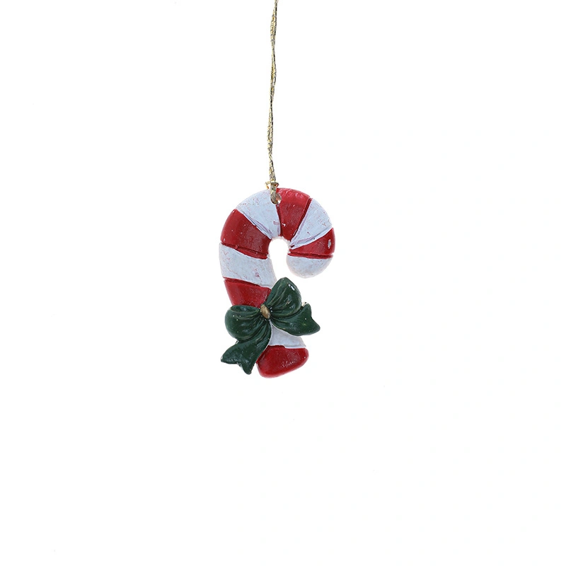 Mini Lovely Christmas Resin Pendant Christmas Wreath Accessories Christmas Crutch Gift Bag Tree Decorations