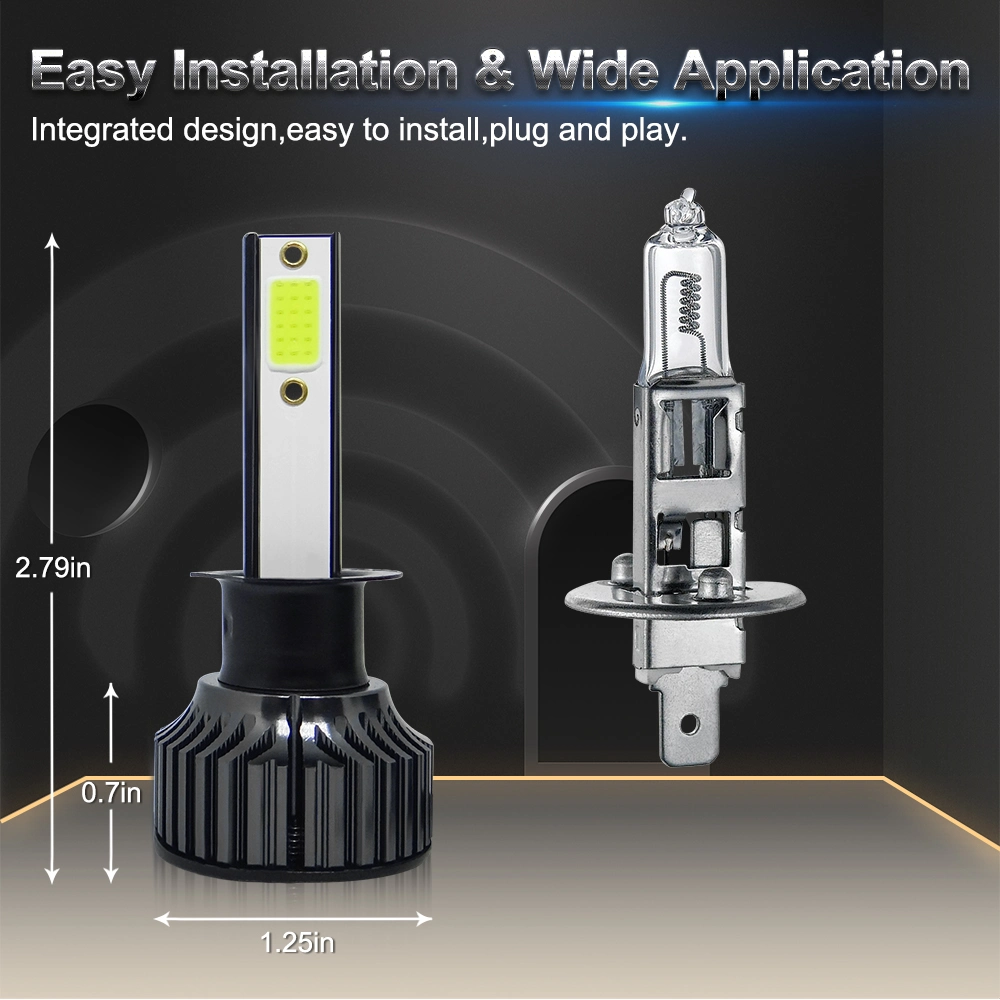 Мощные Суперяркий светодиод фары H1 Auto лампы автомобиля автомобилей фары 12V 24V 8000K