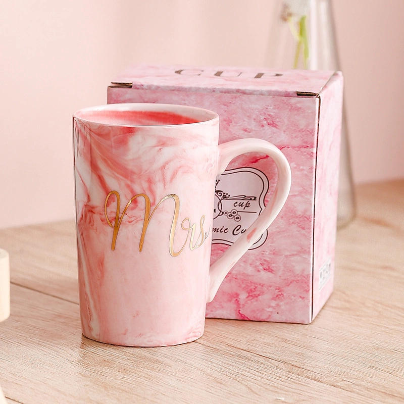 14oz Mug personalizado para la mamá de Mármol de Cerámica Mejor Mamá Mundial de la taza de café con caja de regalos