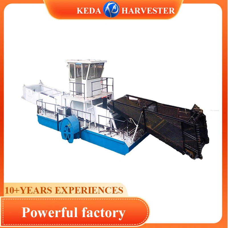 China Professional Aquatic Weed Harvester Reed Harvester/Sargassum Cutting Machine Garbage Salvage Trash Skimmer Ship for Sale