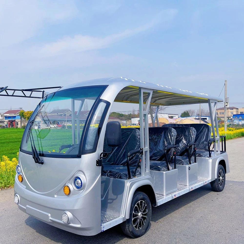 Electric 11 Seater Sightseeing Car in Factories Areas, Tourism Sites, Gardens, Sports Squares, Parks, Universities, Airports