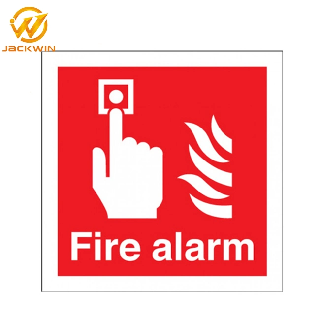 Plastic or Aluminum Customize Emergency Exit Fire Alarm Warning Sign