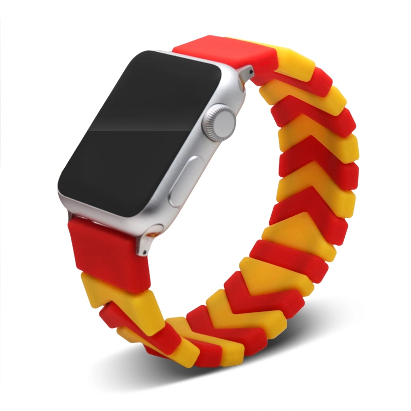 Nuevas bandas de reloj de goma suave de liberación rápida con correa de silicona elástica Para Apple Watch 38mm 40mm 41mm 42/44/45mm