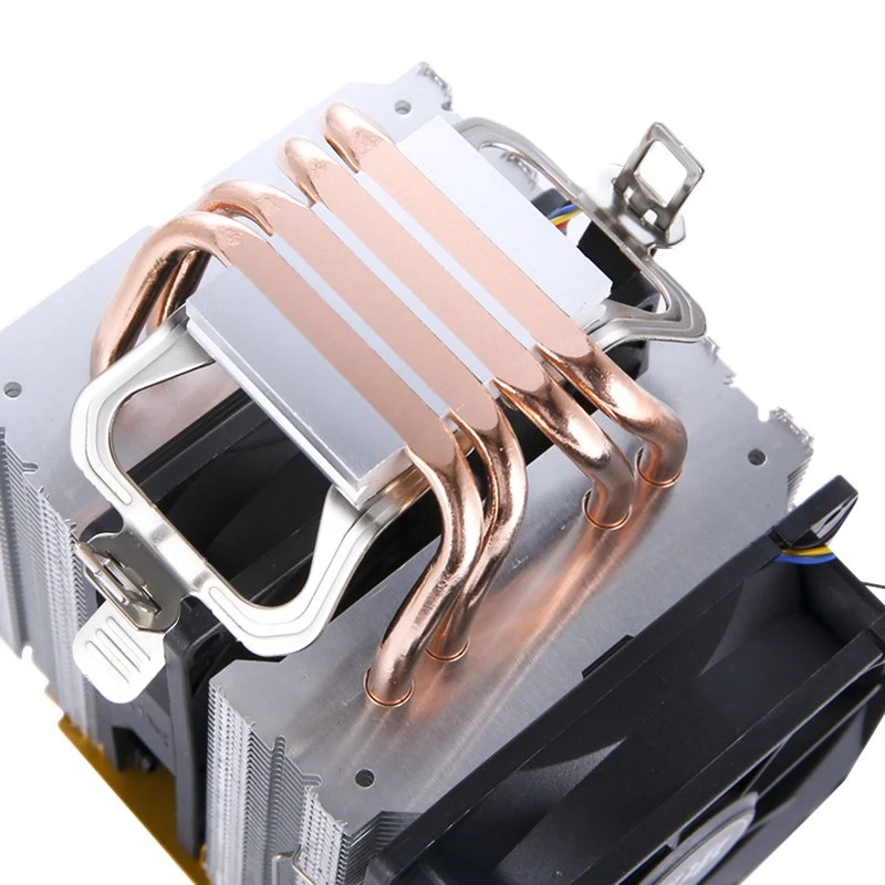 2 Fan Double Tower 4 Heat Pipe CPU Cooler Air Heatsink Copper Pipe Cooling PC Fan for Intel 1700 115X 1200 1366 AMD I3 I5 I7