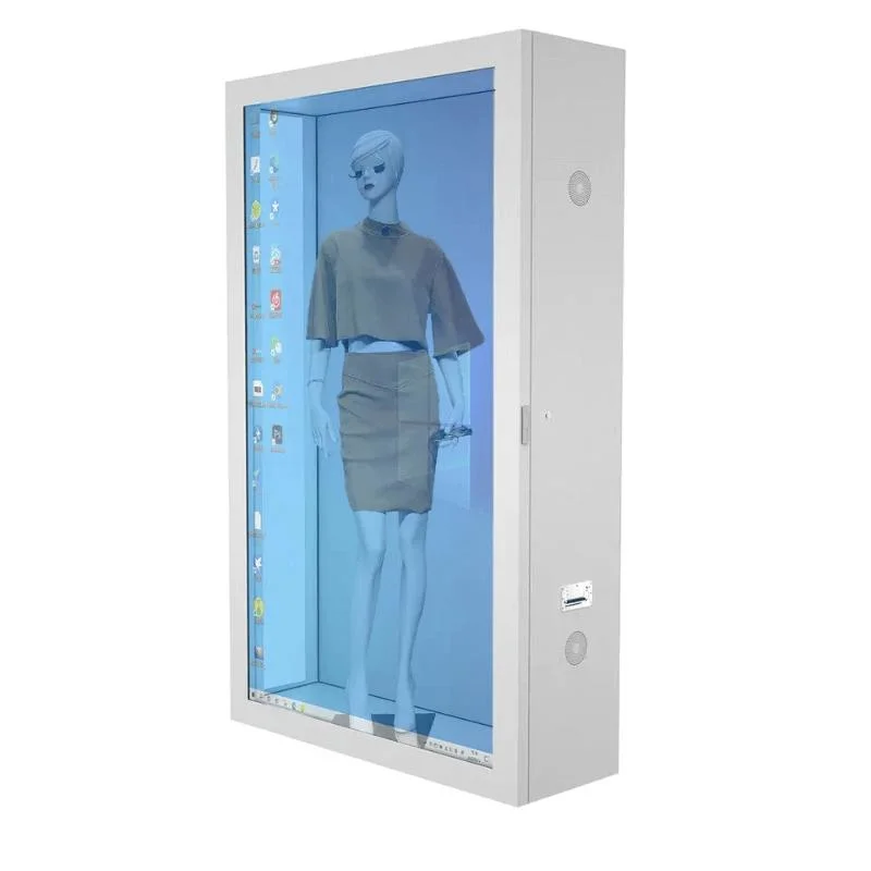 Custom 3D LCD-Werbung Display 65inch Full HD durchsehen Transparente LCD-Schrank WiFi Transparente LCD-Vitrine Box