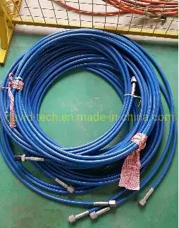 Fibre Wire Reinforcement Hydraulic UHP HP Thermoplastic Pipe Hose for Oil Gas