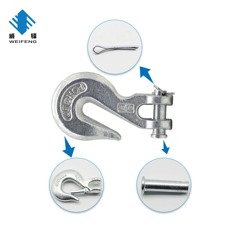 Forged Wire Rope Terminals Heavy Duty U. S Type Clevis Slip Hook with Heatment