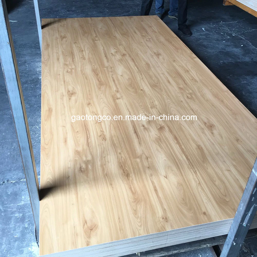 Furniture Use 18mm Thick Frosty White Melamine Paper Faced Plywood Board