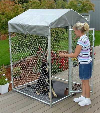 Pet Products Chain Link Fence Dog Cage House for Home Use