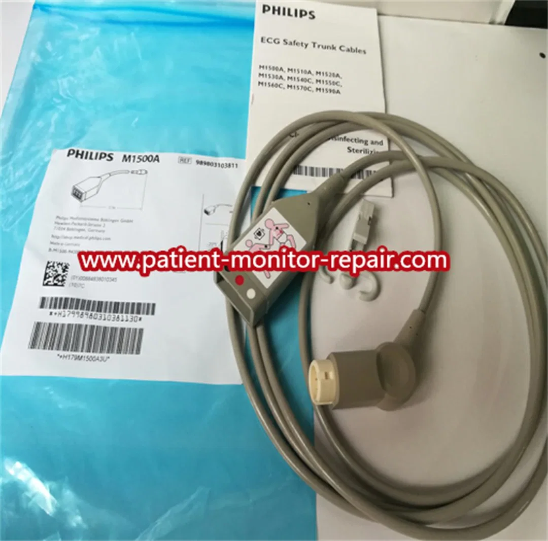 Cable de paciente de ECG/ECG de M1500A 3 derivaciones Philips AAMI 989803103811