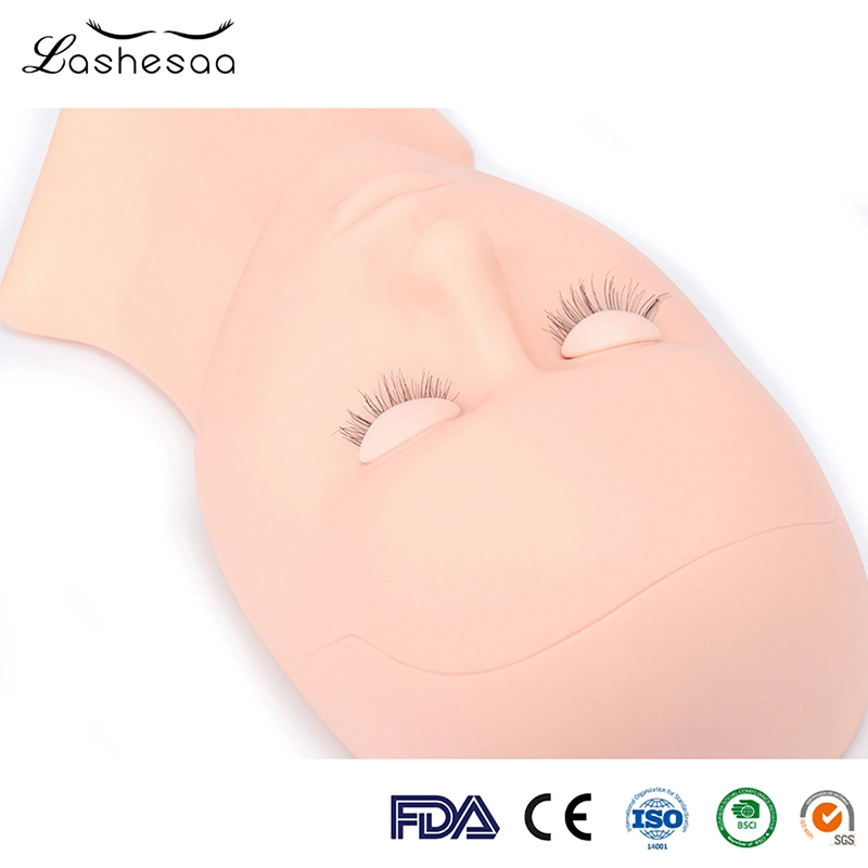 Mengfan China Lash Dummy Head Supplier Ultra Beauty Professional Training Grafting Silicone Makeup Mannequin Head with Eyelids for Eyelash Extension Practice