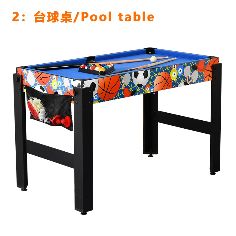 48 Zoll Multi Game Tisch mit Pool Fußball Air Hockey Basketball und Tischtennisplatte