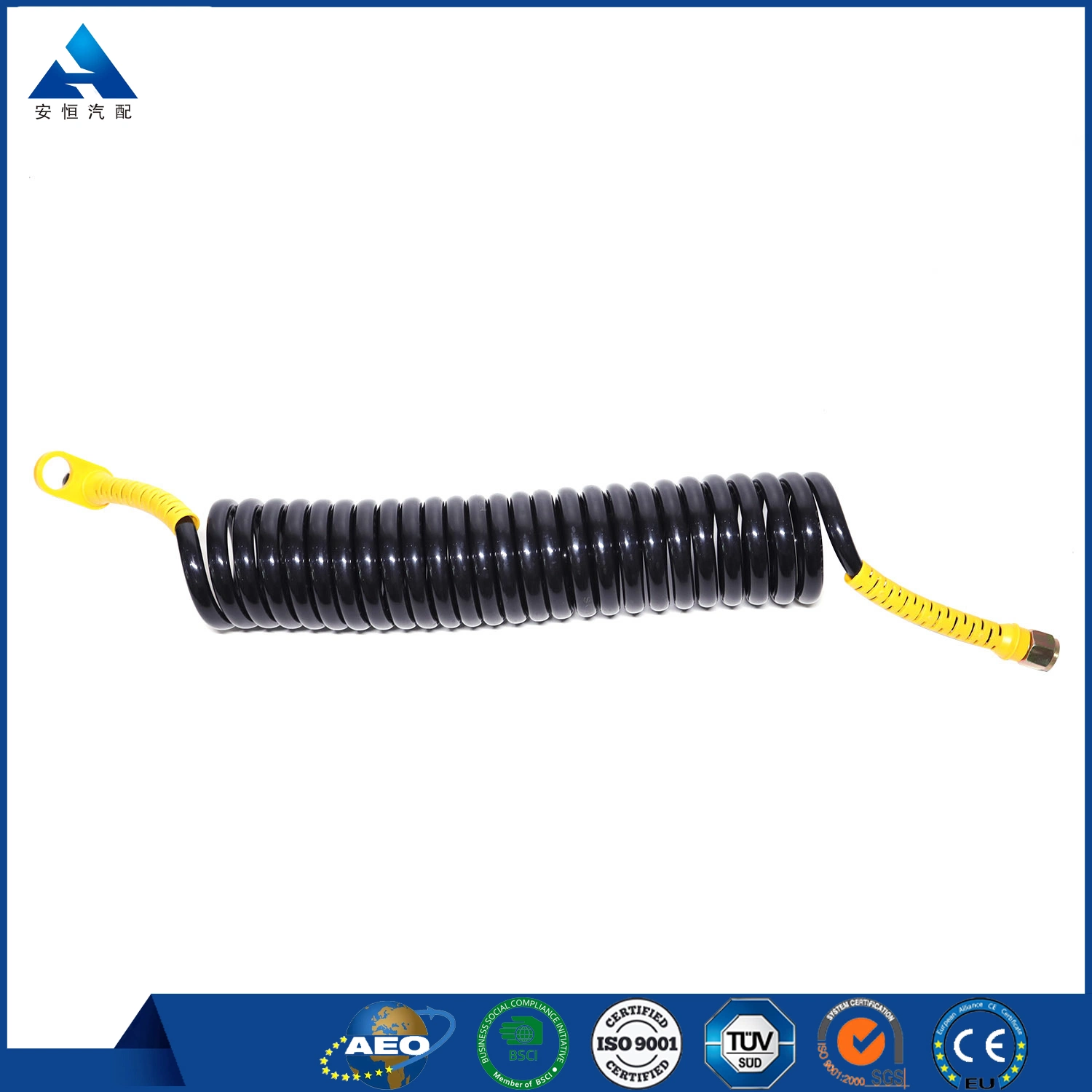 PU/PA Hydraulic Hose Air Pipe Truck Tractor Trailer Coiled Air Hoses for Sale