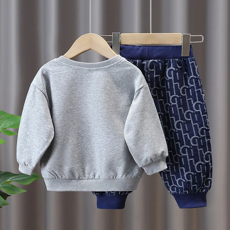 Модные новые осенние 2PCS Детские комплекты одежды для мальчиков корейские Худи