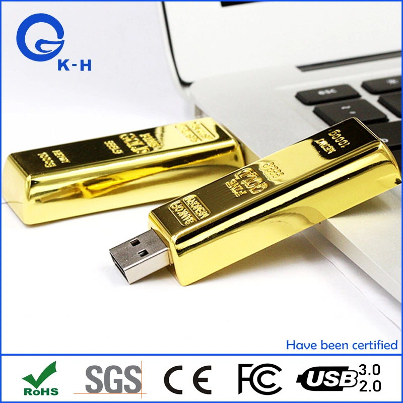 La barra de oro 2.0 USB 3.0 Flash Memory Stick 16GB 8GB