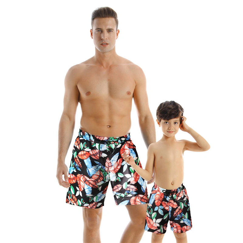 Polyester bedruckte Beachwear Vater und Sohn passende Kleidung Boardshorts Für den Menschen