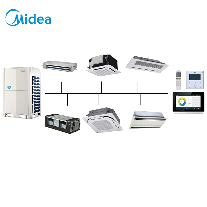 Midea Vrv R410A Série V6 de la pompe à chaleur air conditionné Unités intérieure et extérieure pour Bank Building