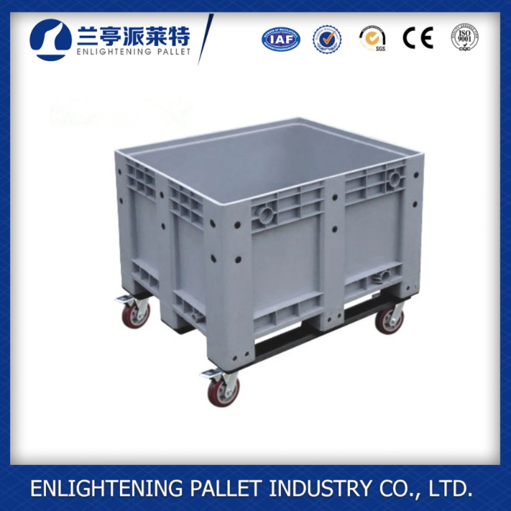 Heavy Duty Plastic Pallet Boxes Can with Wheel and Lid