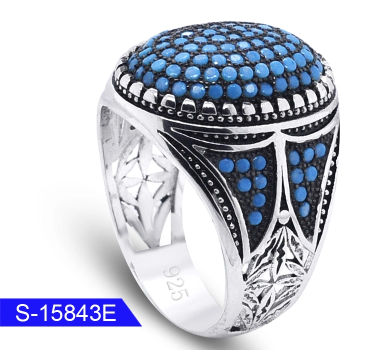 Hochwertige 925 Sterling Silber Modeschmuck Islamischer CZ Ring Für Männer