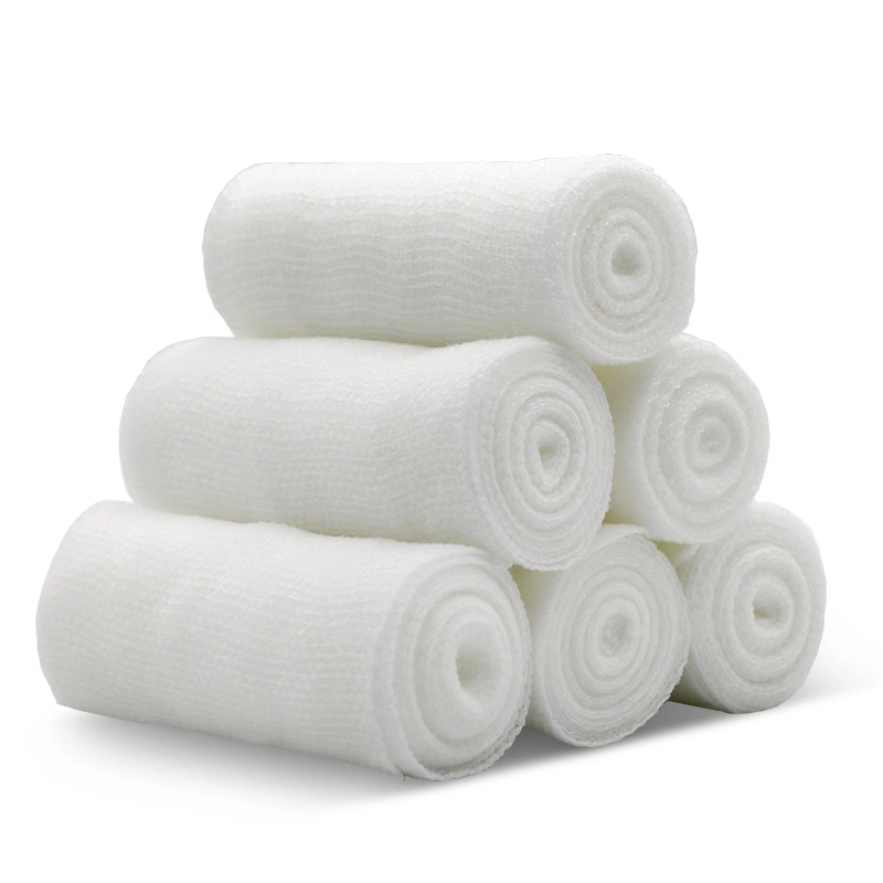 2ply, 4ply, 8ply, 12ply, 16ply Wound Outdoor Gauze Fabric Sport Bandage Roll