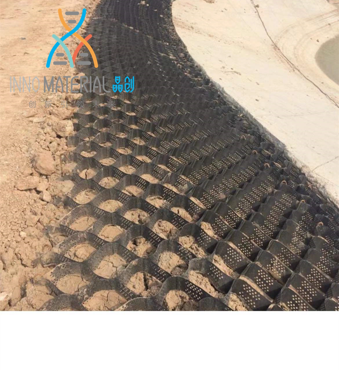 Width 1-6m Polymer High Strength and Bearing High Stability and Tensile Plastic Geogrid for Hazardous Waste Landfill Construction