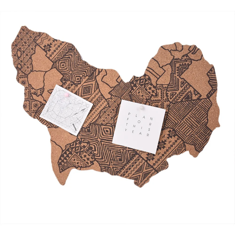 Cork Pin Board Notice Board Map of American for Wall Art Decor