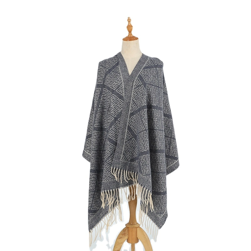 Winter New Product Launch Jacquard Extra Large Cashmere Scarf Gray Winter Scarf Pasmina Luxury Fashion Women's Shawl