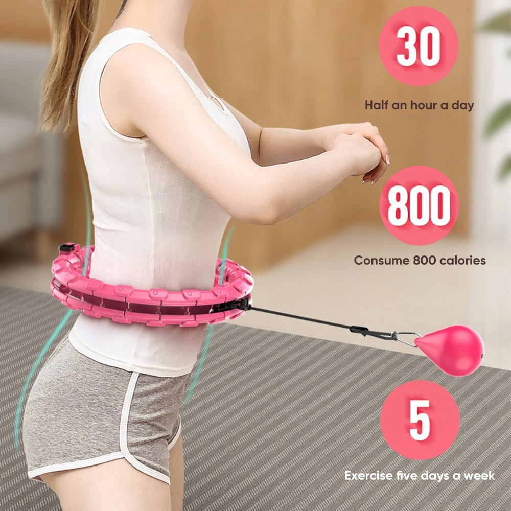 Body Building Instrument 24 Knots Magic Plastic Detachable 2021 Weighted Smart Hoola Hoop