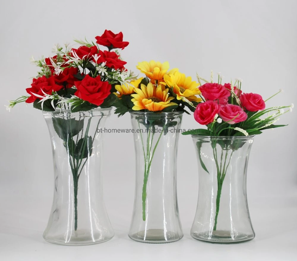 Crystal Glass Fower Vase Modern Glass Vases for Home Office Decor