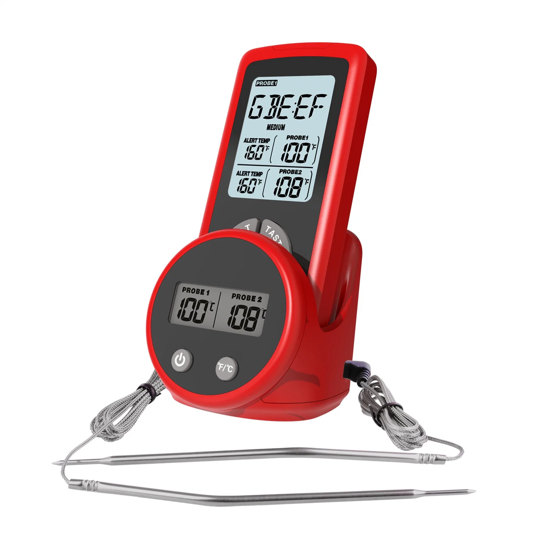 Thermomètre à viande numérique sans fil à longue portée, affichage LCD, friandises pour barbecue Thermomètre pour gril