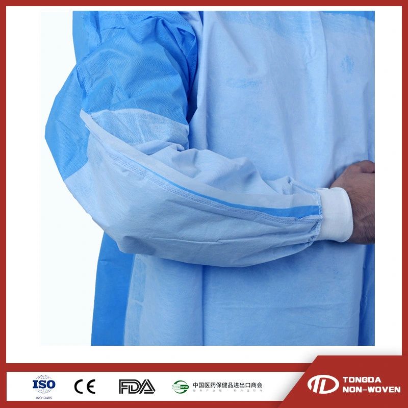 Nonwoven Surgical Gown Medical Reinforced Isolation Surgical Gown PP PE SMS Surgical Gown Isolation