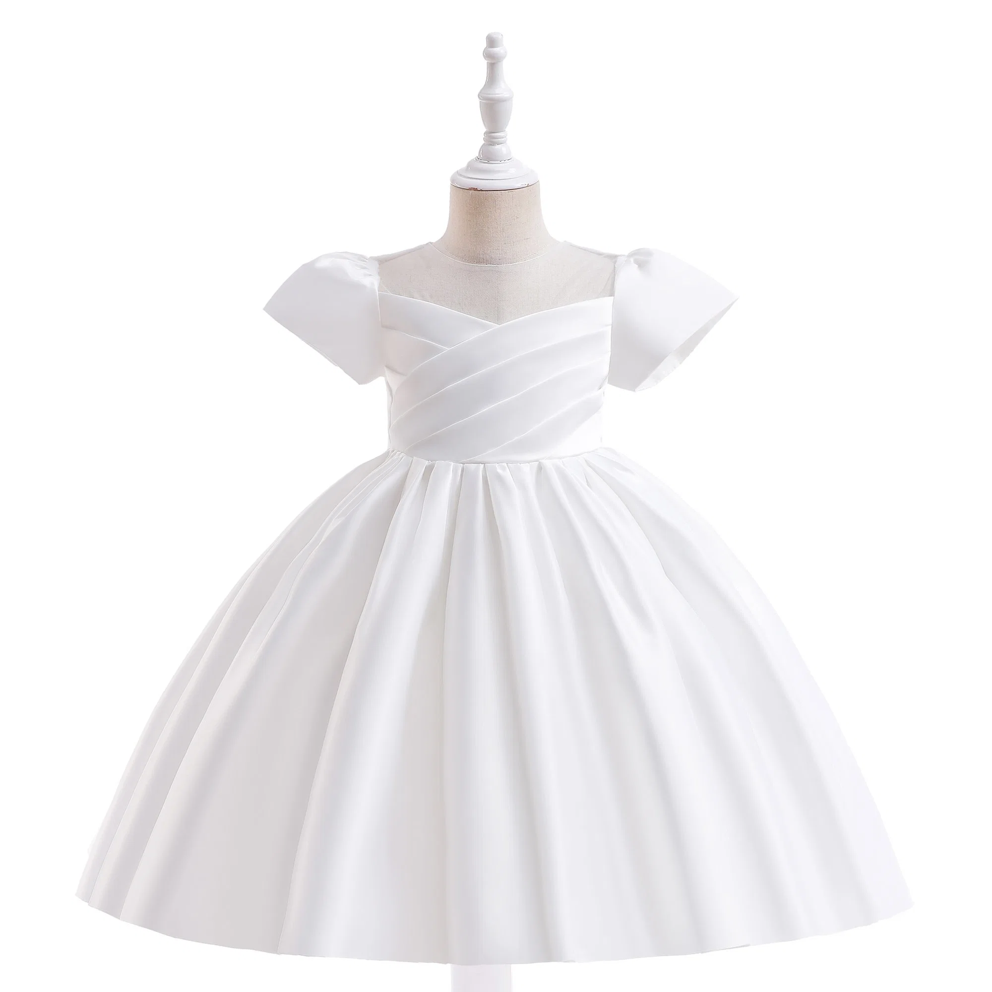 New Baby Wear Girls Party Garment Children Apparel Ball Gown Princess Frock Flower Lace Sweet Kids Dress