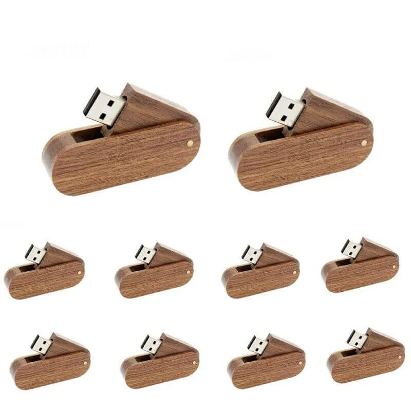 Giratorio de madera Stick USB 2.0 de la fotografía Don Memory Stick logotipo disponible gratis