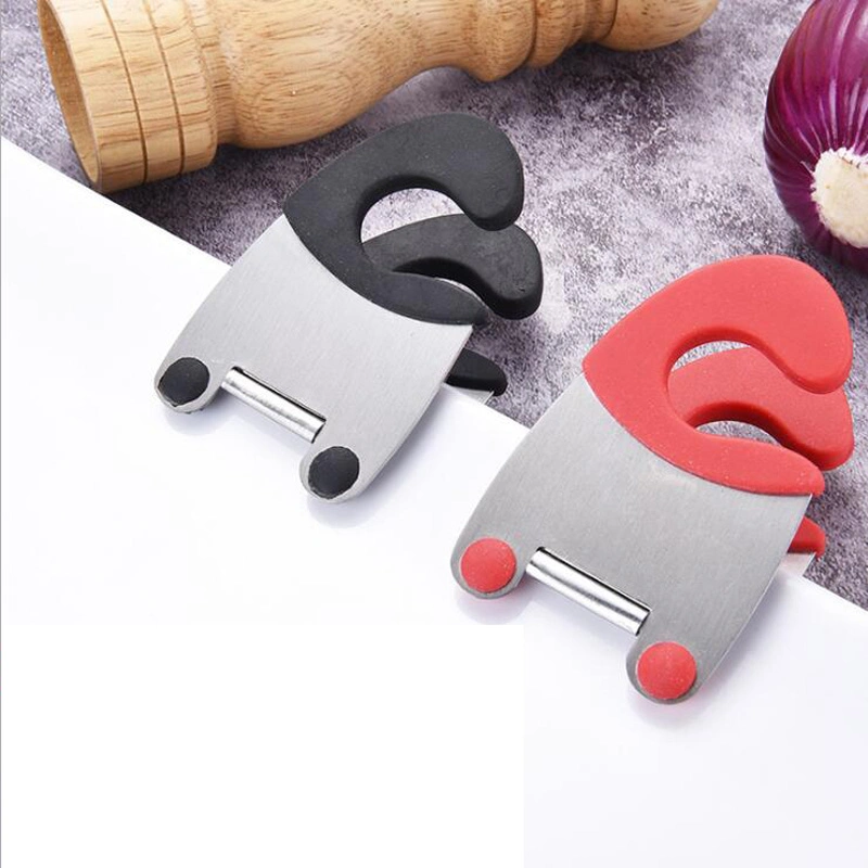 Pot Clip Spoon Holder, 1PC Stainless Steel Pan Edge Clip Utensil Pot Clip Spoon Rest Soup Pot Fixed Clamp Kitchen Gadget Tool Esg12002