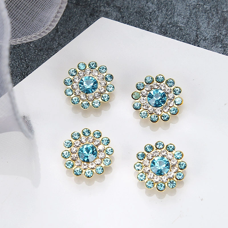 Hot Selling Sunflower Glass Ornaments Crystal Flower Rhinestones for Jewelry Making