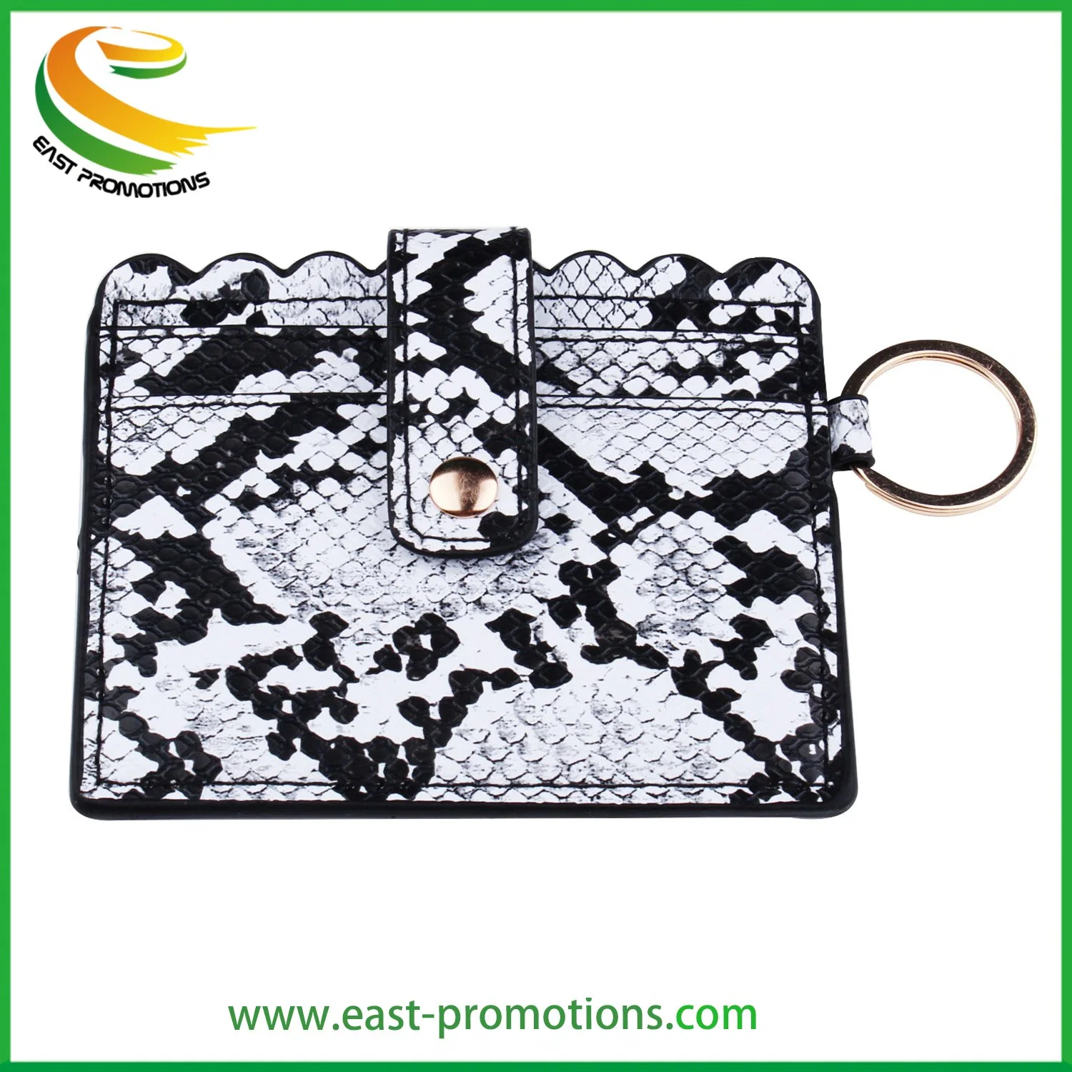 Wholesale/Supplier Snake Print Ladies Wallets, Multi-Position Leather Card Holder with Keyring