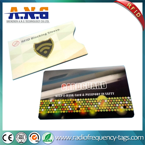 Printing Aluminium Foil Paper RFID Protection Sleeves / Scanner Guard Card