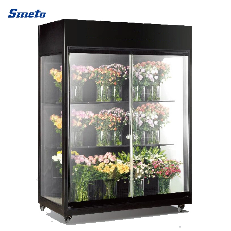 Smeta Round Open Air Cooling Supermarket Fresh Flower Display Cooler Refrigeration Showcase for Flowers