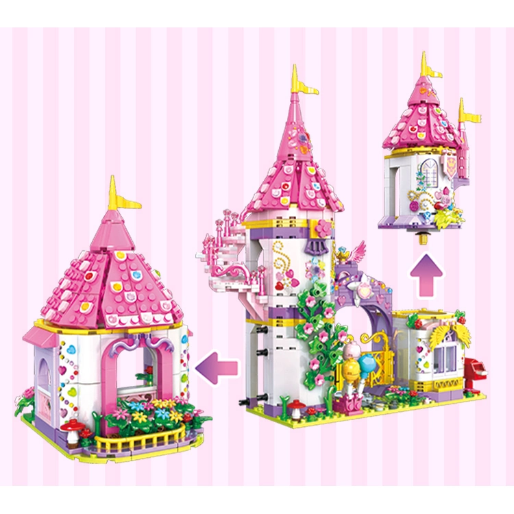 Woma Toys C0251 Castle Carriage Princess Building Block Brick Pretend Play Toy with CE