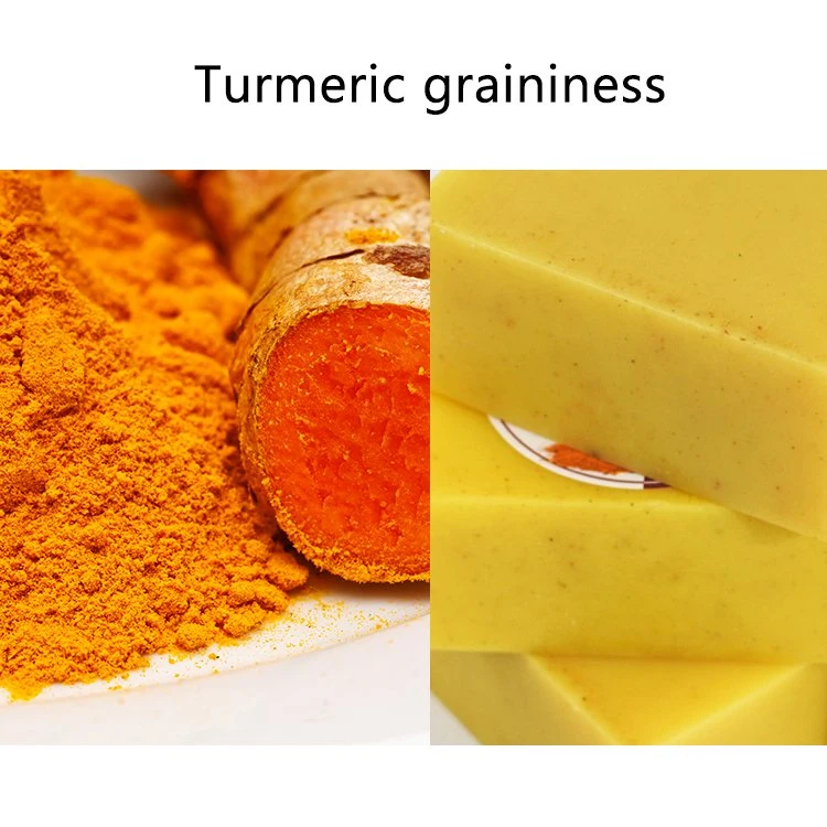 Turmeric Bar élimine les taches noires et l'acné Savon de bain biologique naturel éclaircissant pas cher en gros.