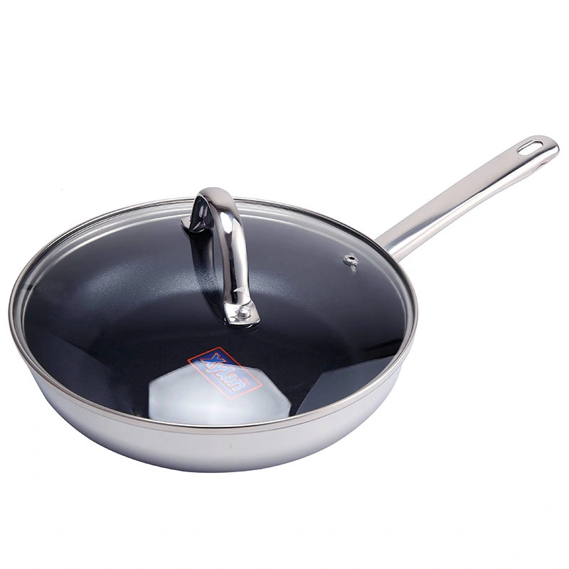 9,5/24cm pulgadas Non-Stick sartén con tapa Cocina de acero inoxidable Cocina de alta calidad Cook Pot Factory Mayorista/Proveedors