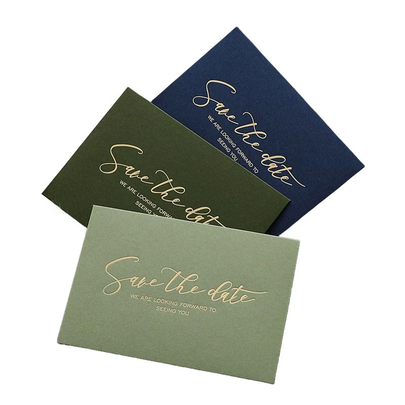 Thickened and High-End Avocado Green Envelope Cards Customized and Minimalist Wedding Invitation Letter Cards