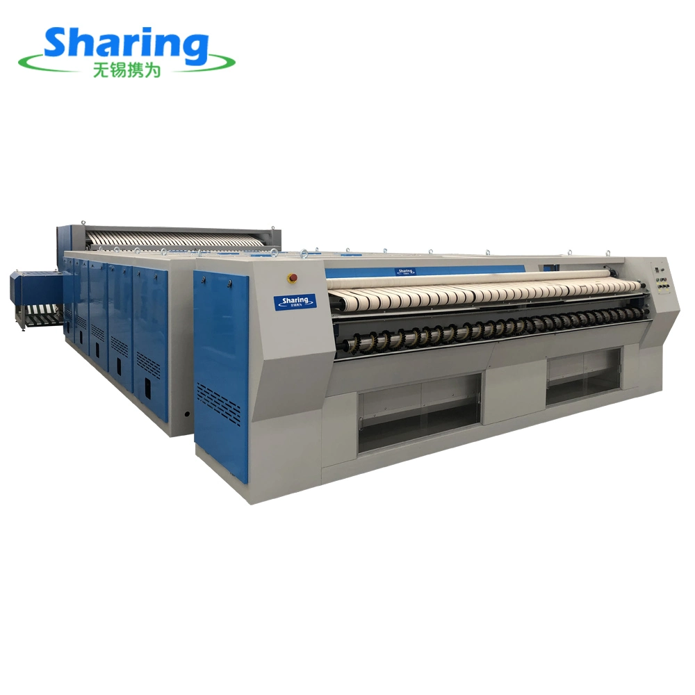 Double Roller Automatic Industrial Bedsheets Ironing Machine Flatwork Ironer for Hotel Laundry Commercial