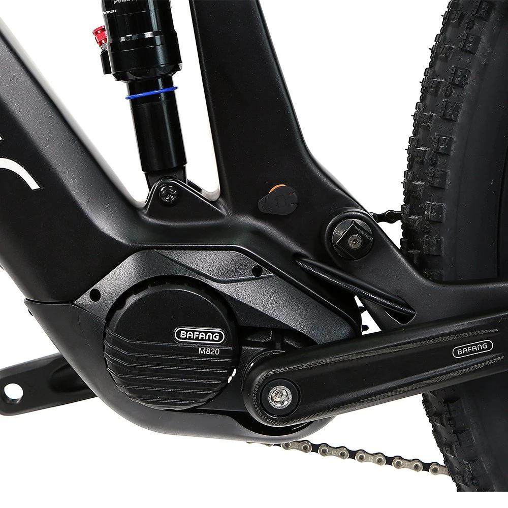 Carbon Fiber OEM ODM Bike Full Suspension Electric MTB 250W MID Drive Electric Mountain Bike