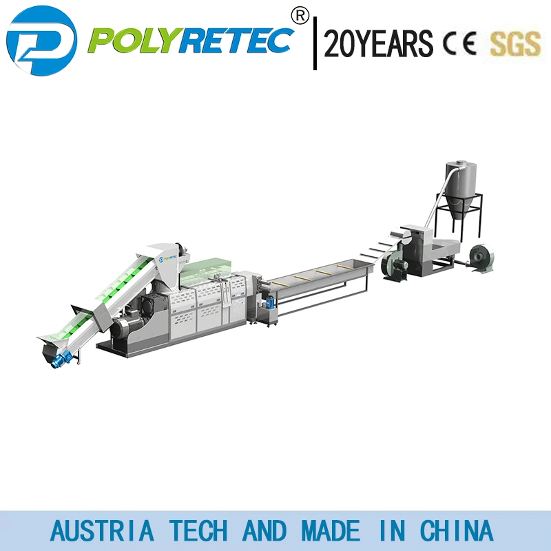 Los residuos de la máquina/reciclaje de película plástica Pelletizier rallar la línea de producción