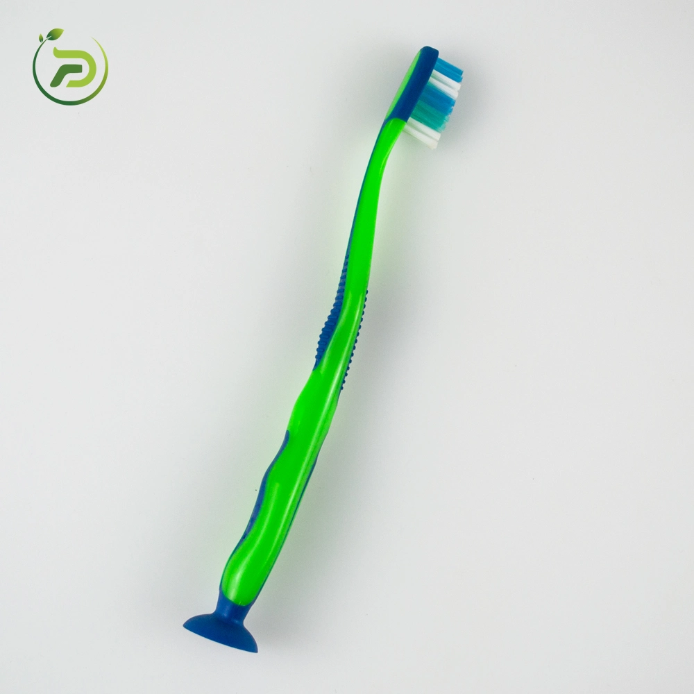 Dentist Recommend High quality/High cost performance  Lovely Kids Suction Toothbrush with Suction Can Printing Logo Names