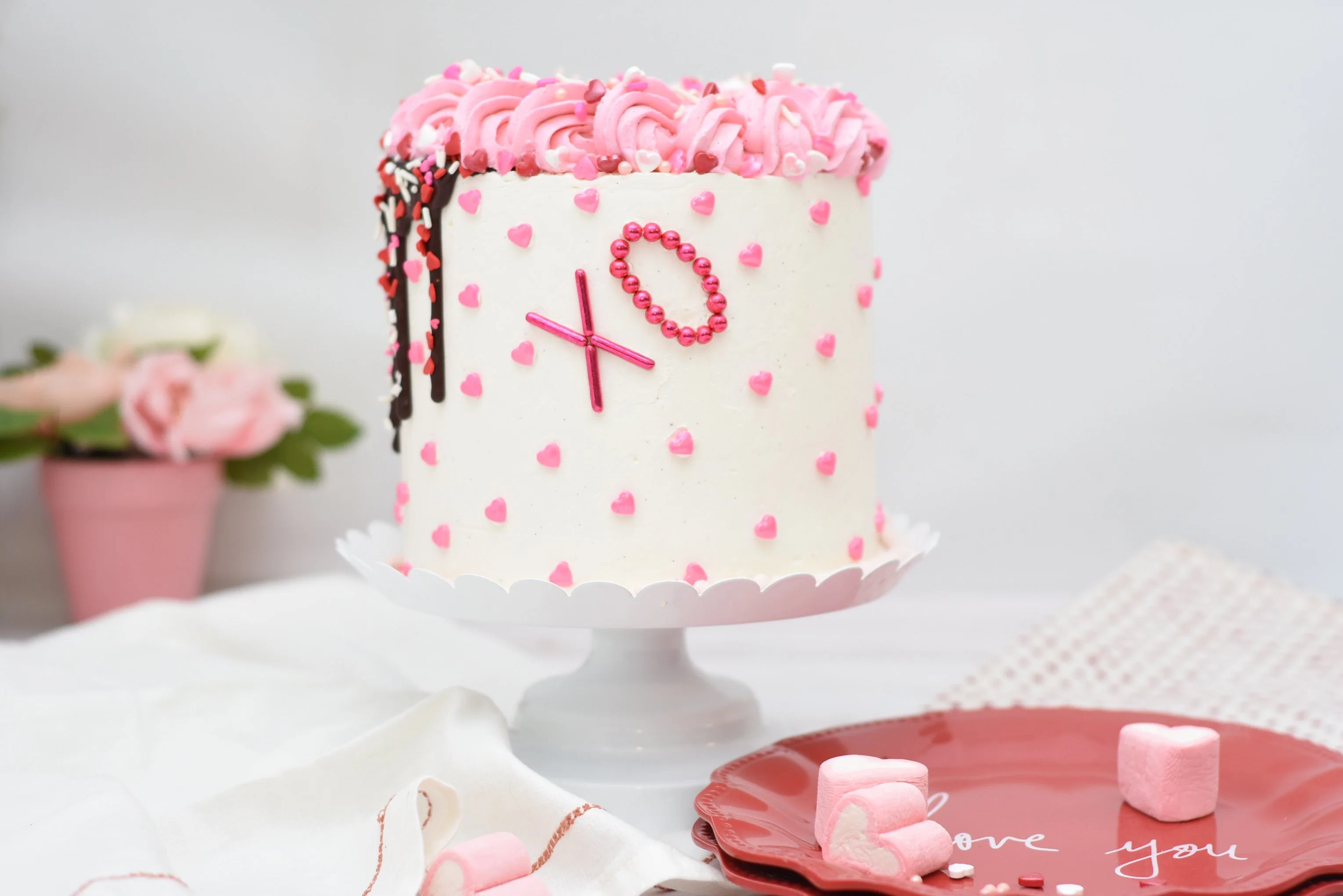 Love Shape Valentine Cake Sprinkles