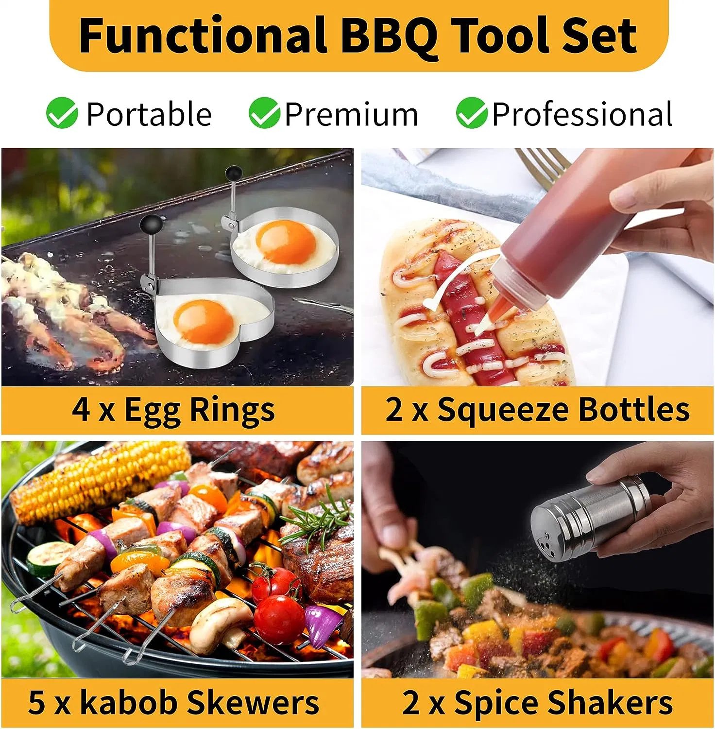 Outdoor Cooking BBQ Griddle Tool Kit Accessories Kit BBQ Griddle Tool