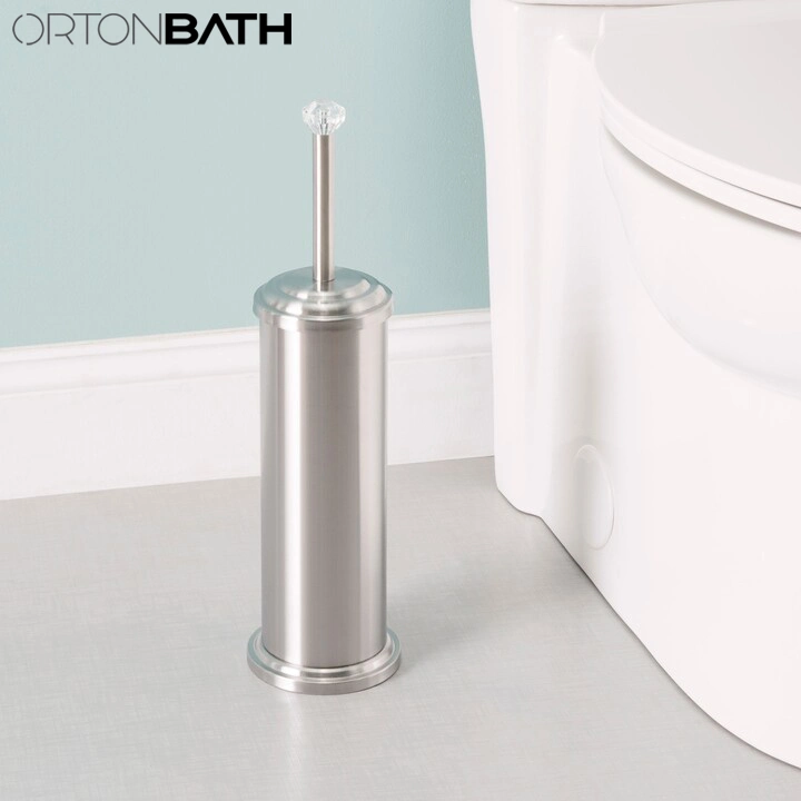 Ortonbath nuevo diseño de acero inoxidable de cuarto de baño Wc Cepillo de limpieza de SILICONA silicona colgado en la pared wc Cepillo de limpieza Accesorios Soporte de vidrio esmerilado con